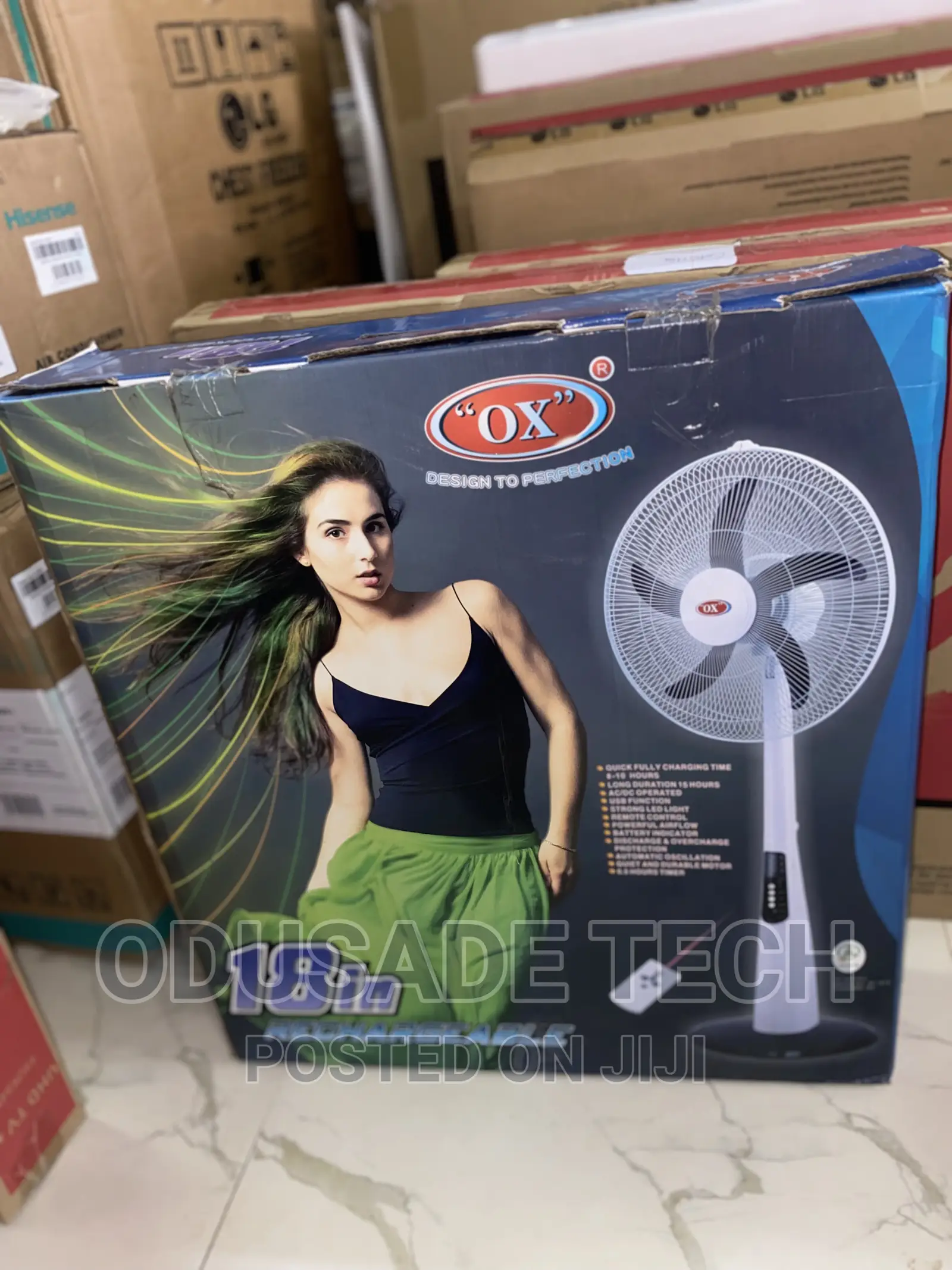 Rechargeable OX Fan With Remote