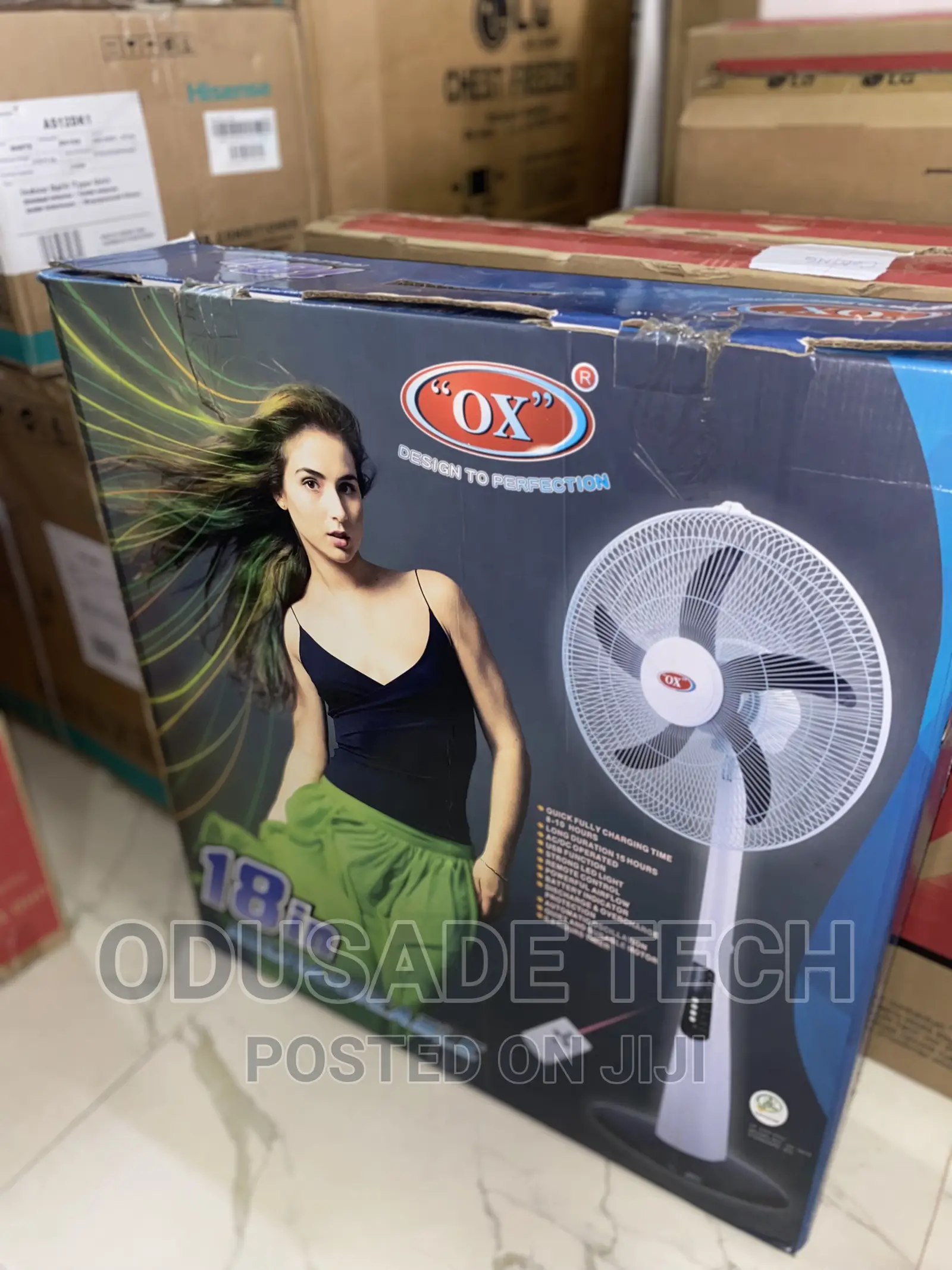 Rechargeable OX Fan With Remote