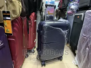 Small Size Navy Blue Unbreakable Plastic Travel Luggage