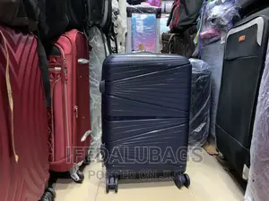 Small Size Navy Blue Unbreakable Plastic Travel Luggage
