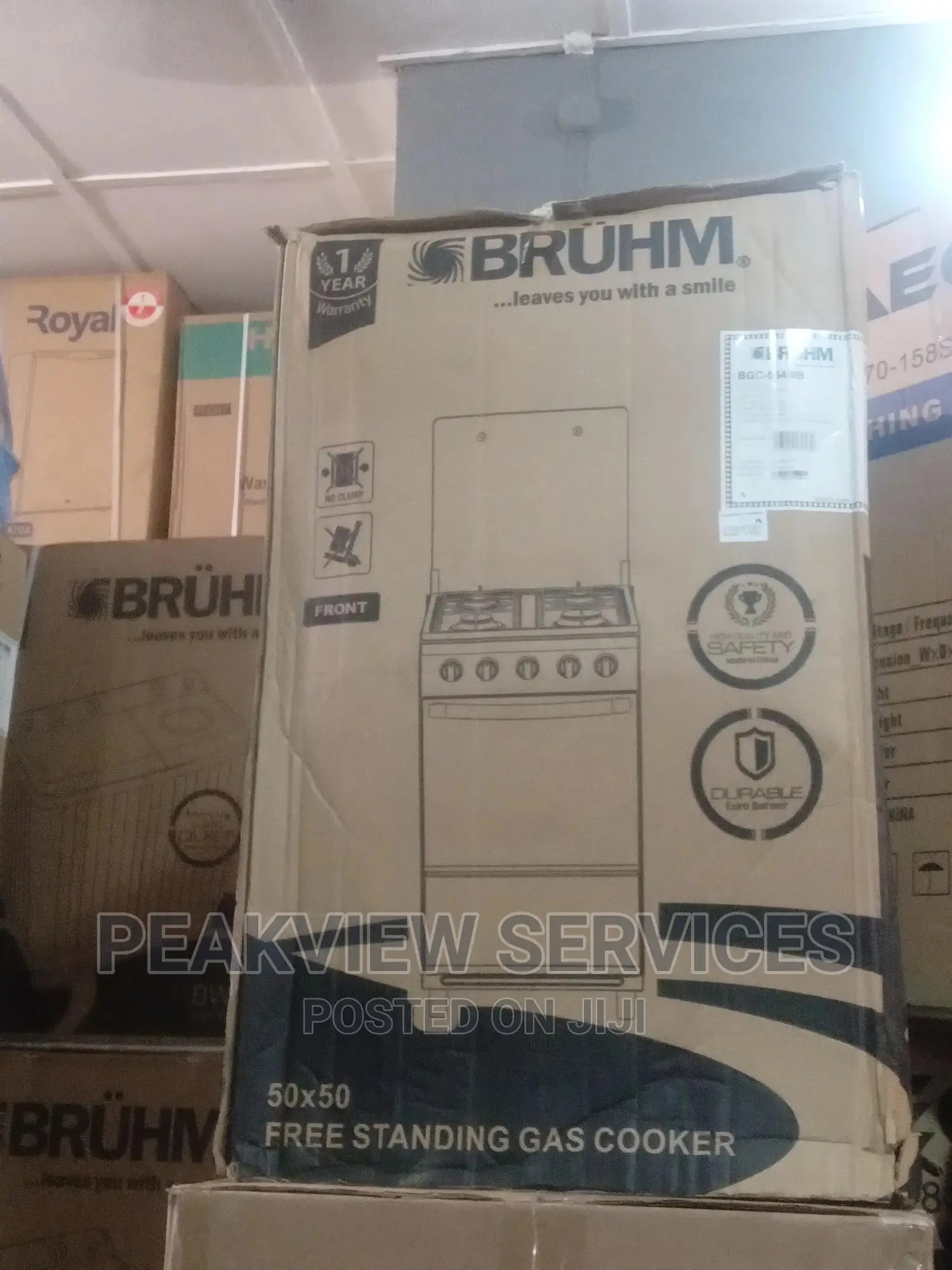The Latest 4 Gas Burner Bruhm +Oven Bgc5540ib