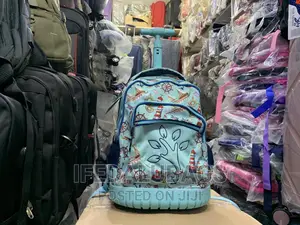 Quality Stock Material Flowered Backpack With Wheels