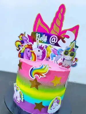 Unicorn Cartoon Theme Cake