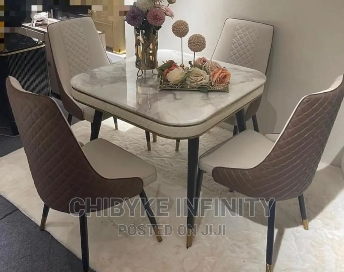 Quality Contemporary 4seater Marble Top Dining Set.