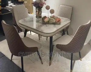 Quality Contemporary 4seater Marble Top Dining Set.
