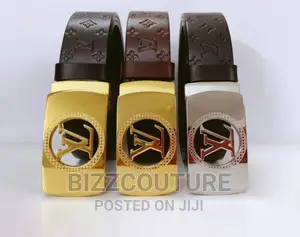Original LOUIS VUITTON Leather Belts Available in Store