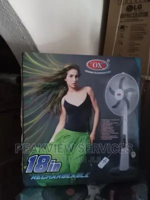 Freestanding OX (18 Inches) Rechargable Fan(Brand-New)