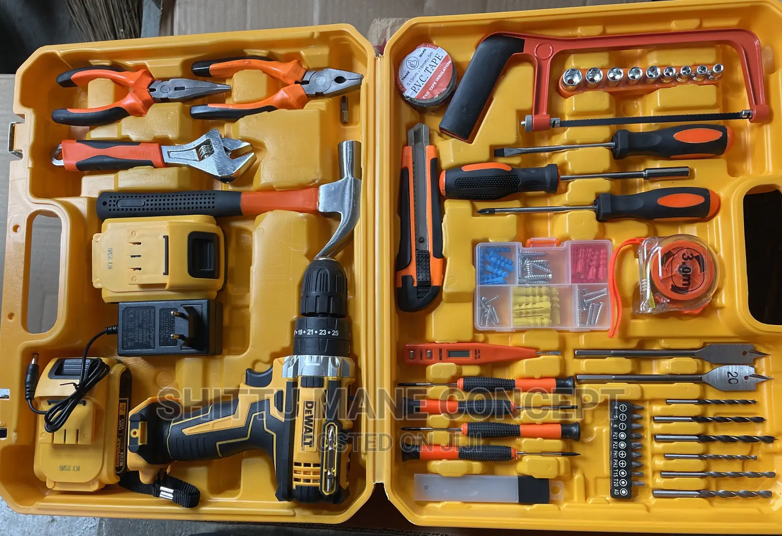 Tools Set With Cordless Drill