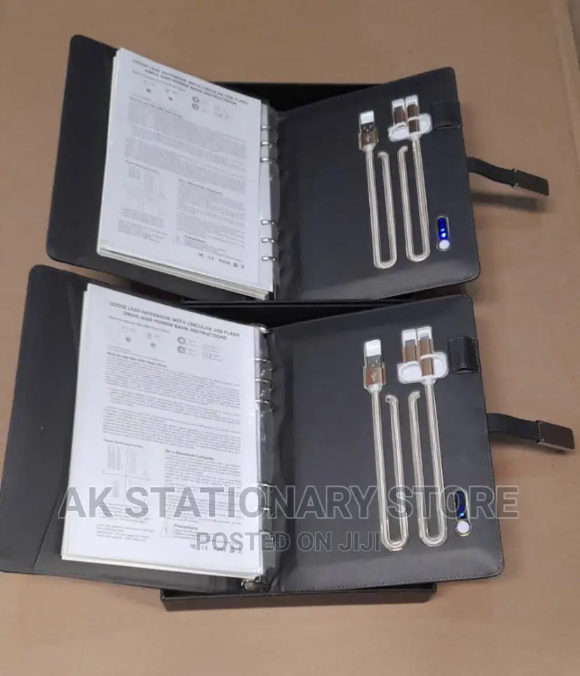 Wireless Charging Powerbank Notebook With Pen and Flash