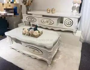 Marble Royal Center Table With TV Shelf Console