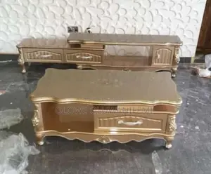 Marble Royal Center Table With TV Shelf Console