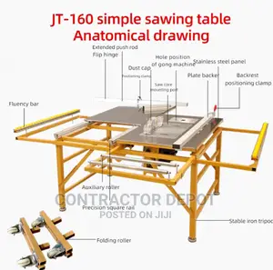 Double Invisible Sliding Saw Table With Double Blade 5 in 1