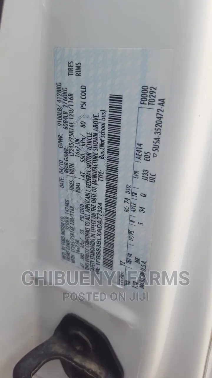 Ford E350 2010 White