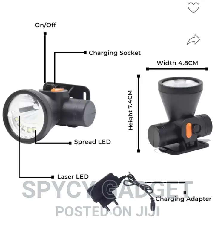 50W Rechargeable LED Headlamp