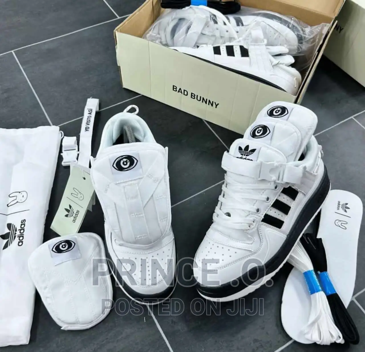 New Adidas Black and White Sneakers