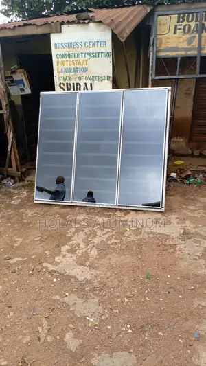Transom With Black Glass Reflective With Burglary