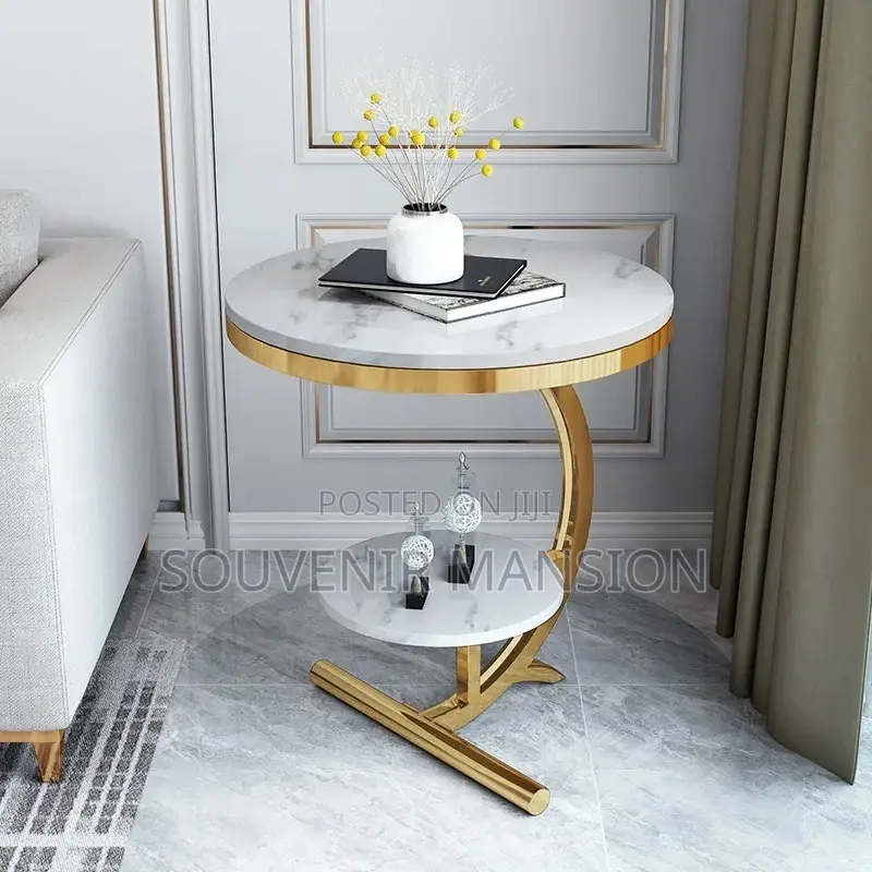 Unique Side Round C Shape Coffee Table
