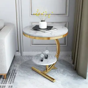 Unique Side Round C Shape Coffee Table