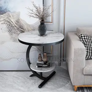 Unique Side Round C Shape Coffee Table