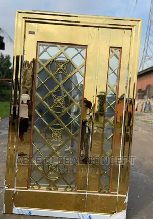 Unique Gold Stainless Glass Door