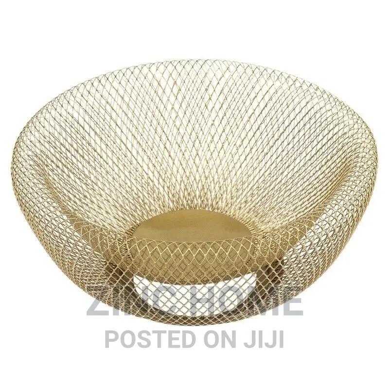 Boho Gold Iron Mesh Bowl