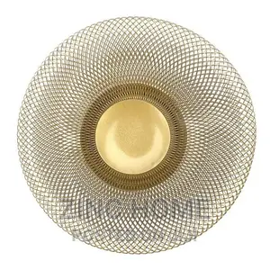 Boho Gold Iron Mesh Bowl