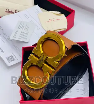 Original SALVATORE FERRAGAMO Leatherbelts Available Instore