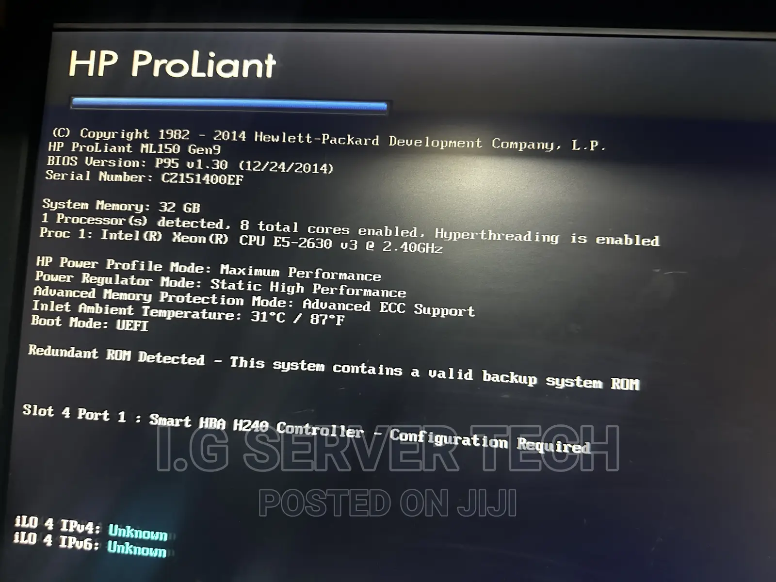Server HP ProLiant ML 32GB Intel Xeon HDD 1T