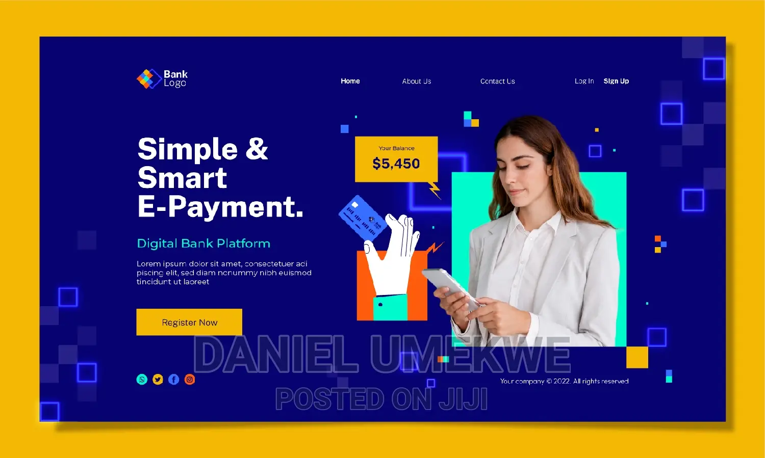 Website Design (Online Banking With Alert)