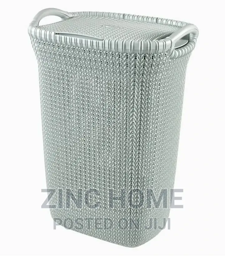 Curver Knit Laundry Hamper Blue - 57ltr