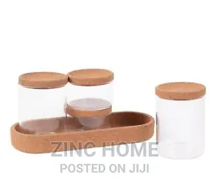 5pc Bathroom Cork Storage Set