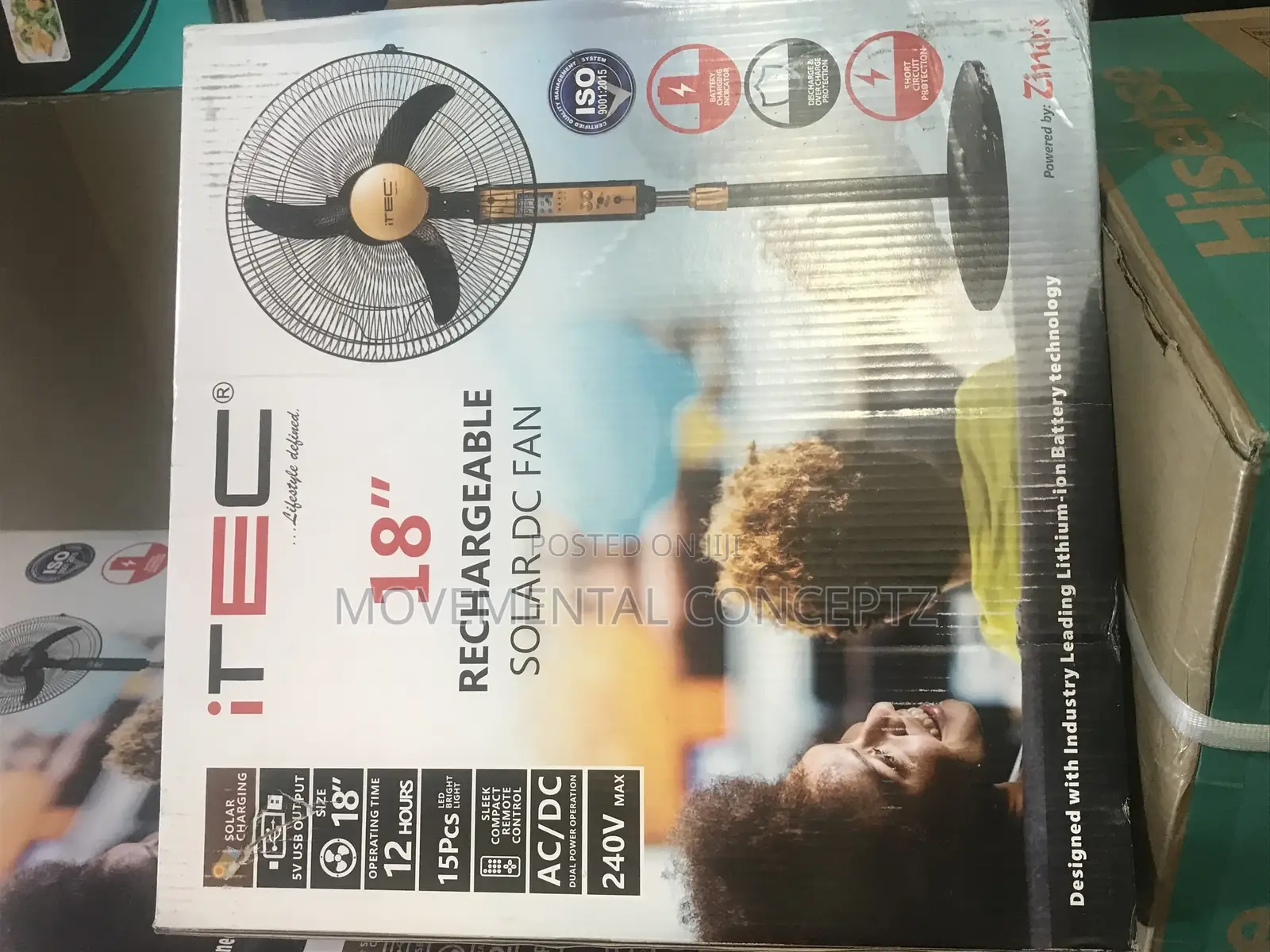 Itec Rechargeable Solar DC Fan