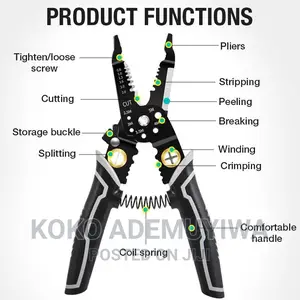 Multifunctional Electrical Wire Crimping and Stripping Plier