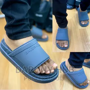 Photo - Luxury Balenciaga Double Sole Slides_ash N Black