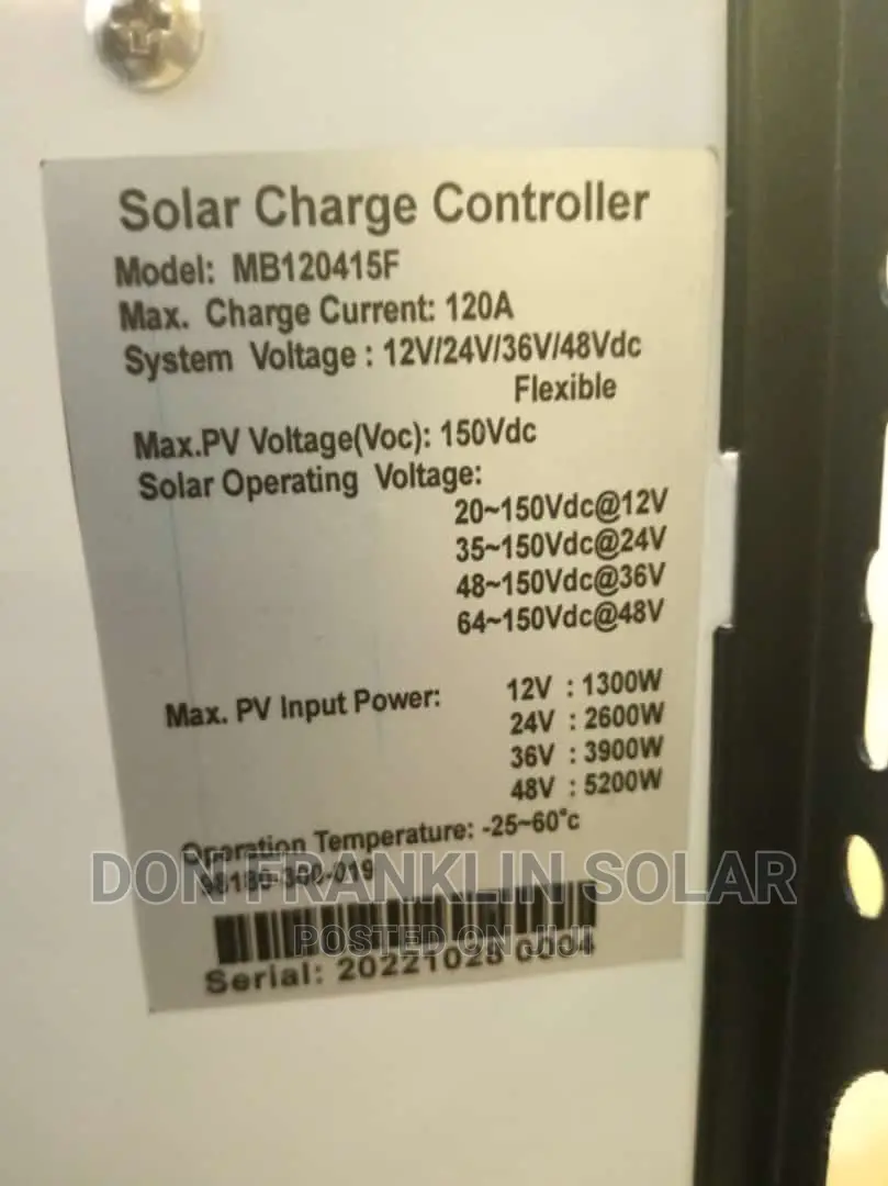 120ah Supermax Solar MPPT Charge Controller