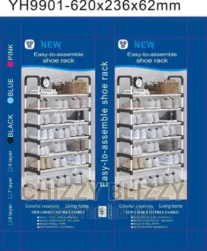 Stainless Shoe Rack + Bold Steel Pipe For 20 Pairs 5-layers