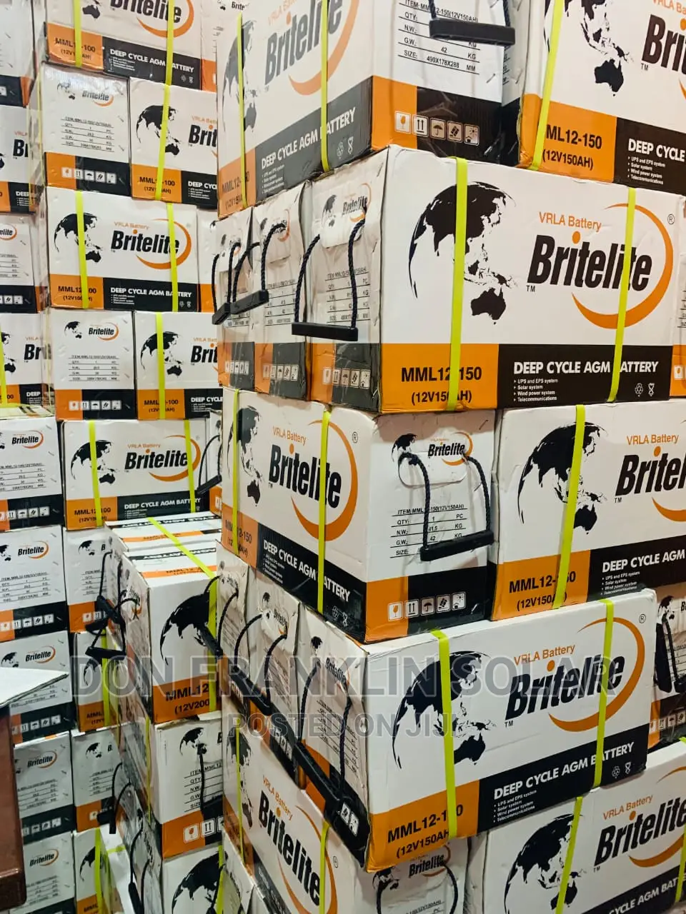 150ah Britelite Vrla Solar Deep Cycle Battery