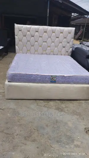 Bed Frame and Mattress 6x6ft