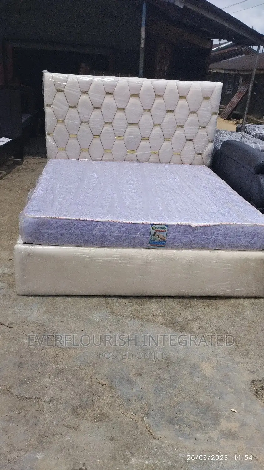 Bed Frame and Mattress 6x6ft