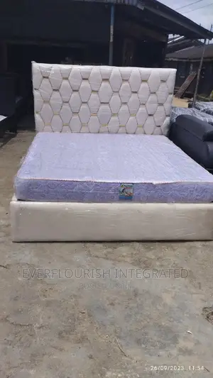 Bed Frame and Mattress 6x6ft Fully Padded.