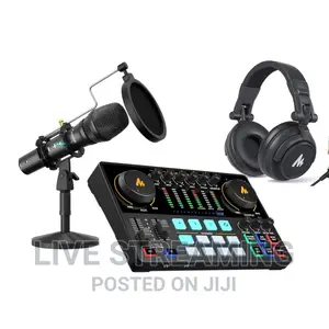 Full Maono Live Set, Hd300 Mic, Headset and E2 Soundcard