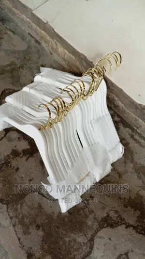 White Gold Wooden Clothes Hangerx