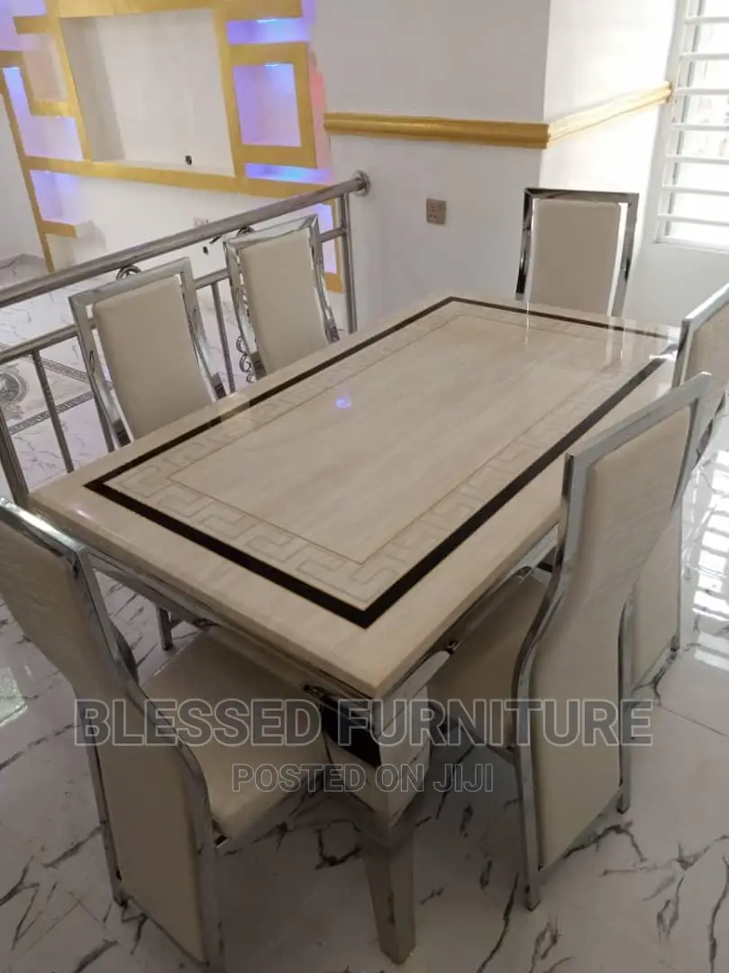 Marble Dining With Six Chairs
