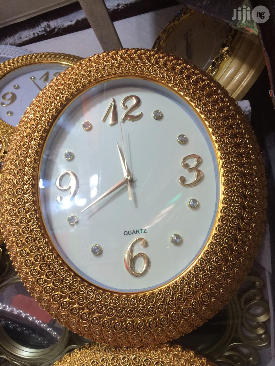 Golden Wall Clock