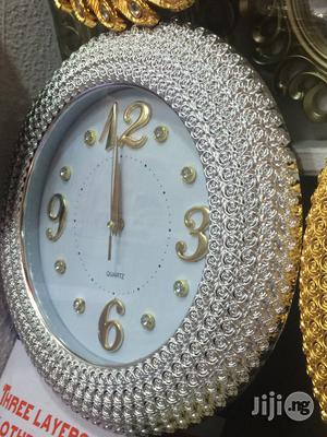 Silver Wall Clock