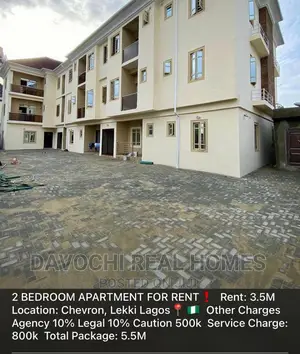 3bdrm Apartment in Chevron Drive, Lekki for rent