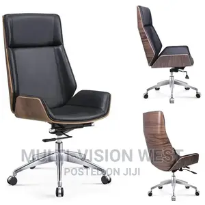Executive Swivel Chair With Plywood Back.