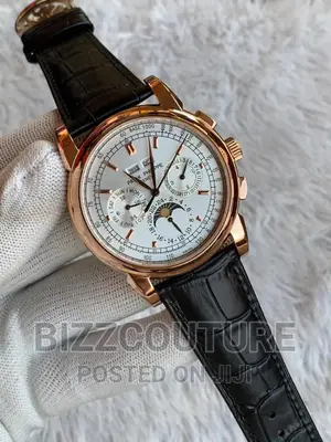 Original PATEK PHILIPPE Black Leather Available in Store