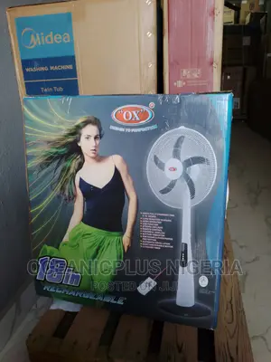 Ox 18-Inch Rechargeable Standing Fan With Remote