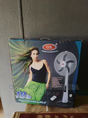 Eco Friendly Ox Ox 18inch Rechargeable Standing Fan